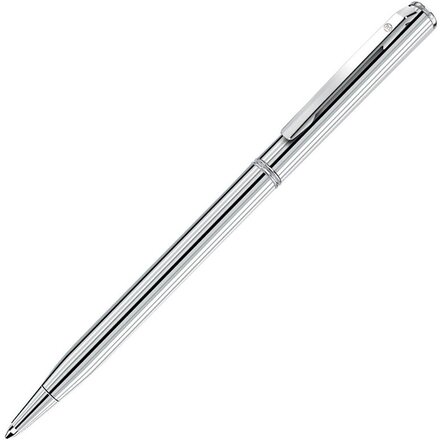 Ручка шариковая автоматическая "Slim Silver" серебристый