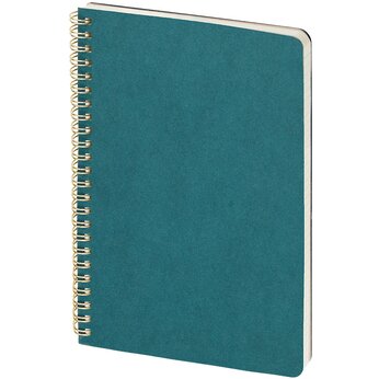 Бизнес тетрадь на гребне А5 "Pragmatic", 60 листов в клетку, карибский синий