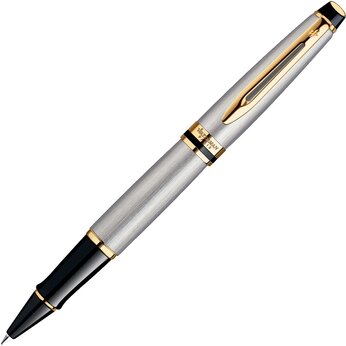 Ручка-роллер Waterman Expert, золотистый/серебристый/черный