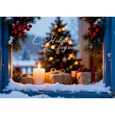 Открытка "С Новым годом"  148*105 мм