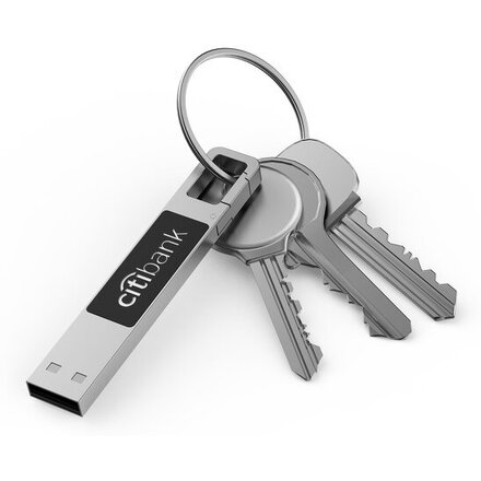 Карта памяти USB Flash 2.0 16 Gb ZC-010, серебристый/белый