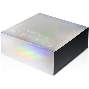 Подарочная коробка с голографическим шубером «Aurora», L, вн. размер 260х260х100 мм., размер L