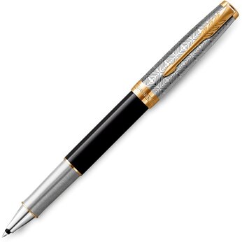 Ручка-роллер Parker Sonnet Premium Refresh BLACK GT, стержень: F, цвет чернил: black, в подарочной упаковке