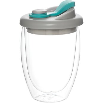 Стакан "Lotos" с крышкой, голубой