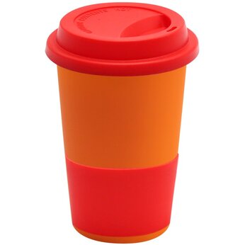 Кружка "Magic To Go" софт-тач, оранжевый/красный