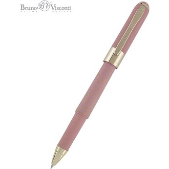 Ручка шариковая "Monaco" с глиттером, розовый/золотистый