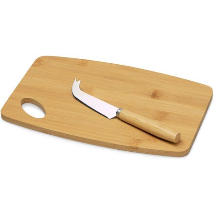 Набор для сыра с ножом и доской из бамбука