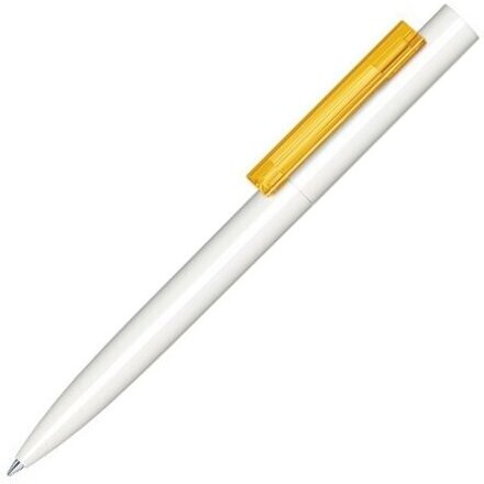 Ручка шариковая автоматическая "Headliner Polished Basic" белый/желтый