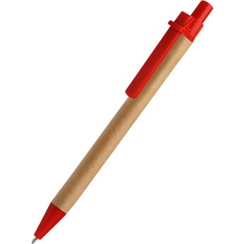 Ручка шариковая автоматическая "Natural Bio", красный
