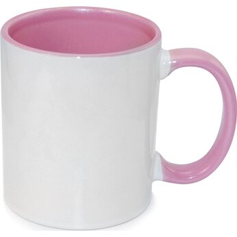 Кружка для сублимации "21187" белый/розовый