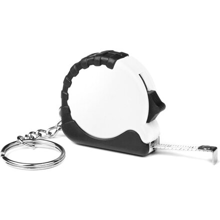 Брелок-рулетка "Гамбург" с фиксатором, белый/черный