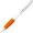 Ручка шариковая автоматическая "Nash" белый/оранжевый/серебристый
