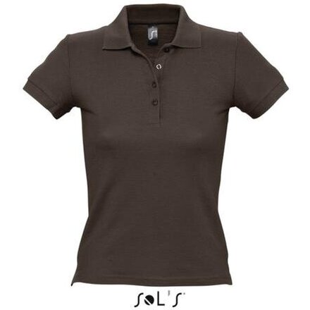 Рубашка-поло женская "People" 210, XL, шоколадный