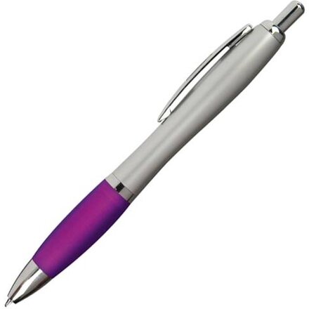 Ручка шариковая автоматическая "St.Peterburg" серебристый/фиолетовый