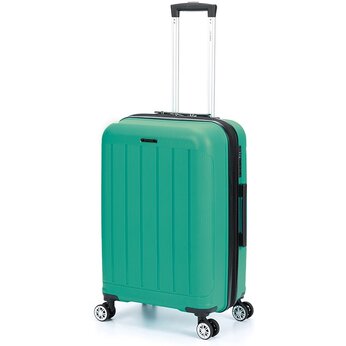 Чемодан TORBER В Отпуск, ярко-бирюзовый, полипропилен, 65,5 х 43,5 х 26 см, 62 л, размер M