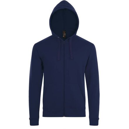 Толстовка худи унисекс "Stone" на молнии 260, 2XL, темно-синий