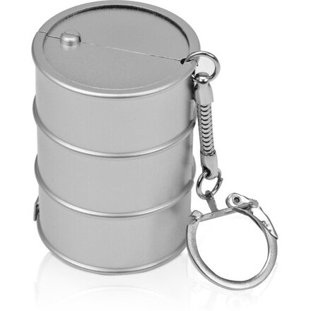 Брелок-рулетка "Баррель" серебристый