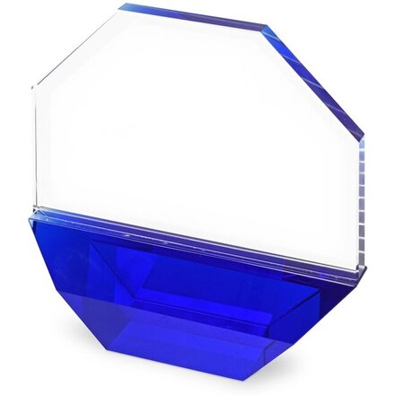 Награда "Octagon" прозрачный/синий