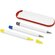 Набор "Квартет" белый/красный: ручка шариковая автоматическая, карандаш и маркер