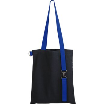 Сумка для покупок  "Superbag black" с ремувкой "4sb", черный/синий