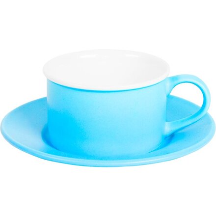 Чашка с блюдцем "Ice Cream" голубой/белый