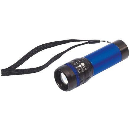 Фонарик LED "Zoom" синий/черный