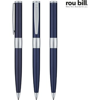 Ручка шариковая автоматическая "Image Chrome" синий/серебристый