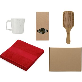 Подарочный набор для ванны с полотенцем, расческой и кружкой