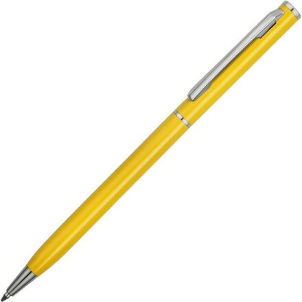 Ручка шариковая автоматическая "Атриум" желтый/серебристый
