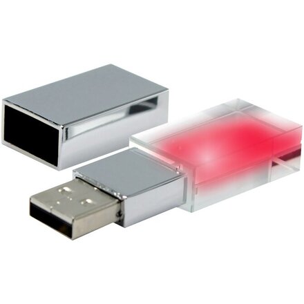 Карта памяти USB Flash 2.0 16 Gb "Moon" красный