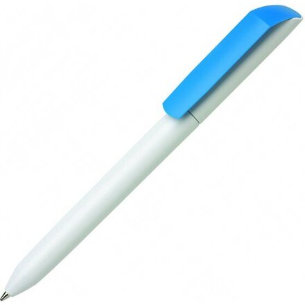 Ручка шариковая автоматическая "Flow Pure MATT B" белый/голубой