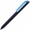 Ручка шариковая автоматическая "Flow Pure GOM K" софт-тач, черный/голубой