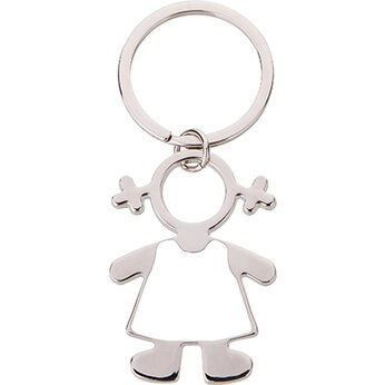 Брелок для сублимации "Девочка" серебристый