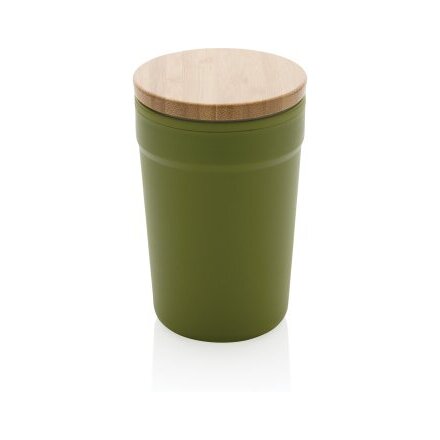 Стакан  "P433.297" с крышкой, зеленый