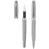 Набор "Deluxe" серый/серебристый: ручка шариковая автоматическая и роллер