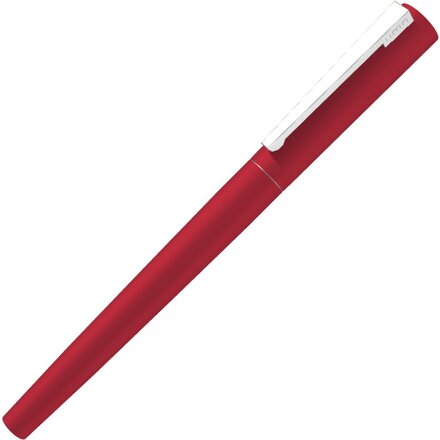 Ручка-роллер "Brush R Gum" софт-тач, красный/серебристый