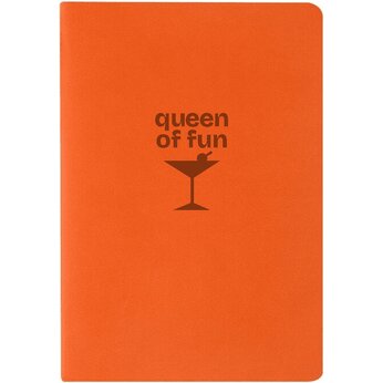 Бизнес тетрадь А5 «Queen of fun» soft touch, оранжевый