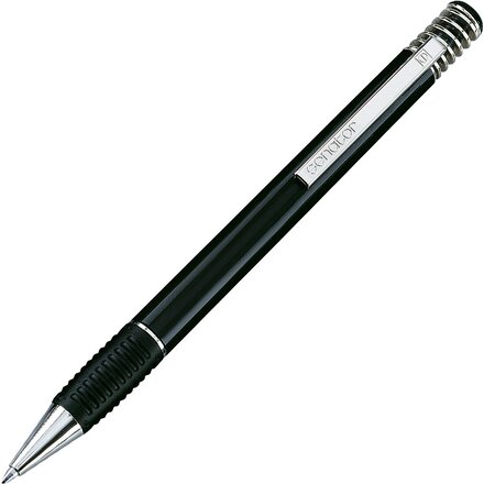 Ручка шариковая автоматическая "Soft Spring Polished" черный/серебристый