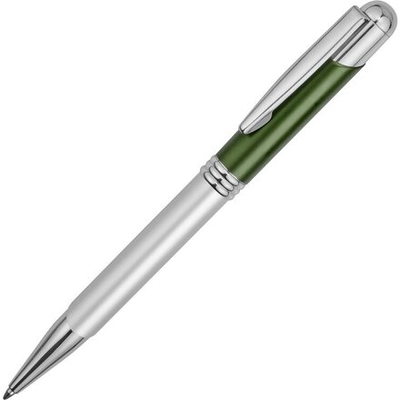 Ручка шариковая "Мичиган" серебристый/зеленый