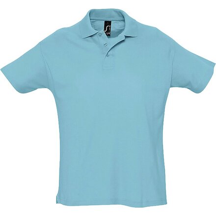 Рубашка-поло мужская "Summer II" 170, M, бирюзовый