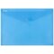 Папка-конверт на кнопке "Donau", A4, прозрачный/синий