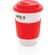 Стакан "P432.674" с крышкой, белый/красный