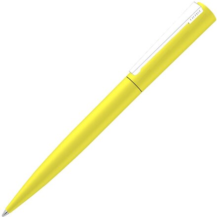 Ручка шариковая автоматическая "Brush Gum" желтый/серебристый