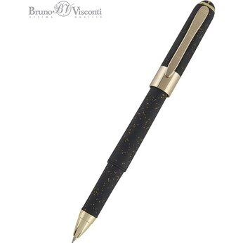 Ручка шариковая "Monaco" с глиттером, черный/золотистый