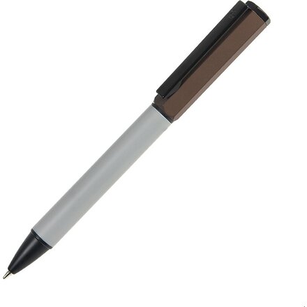 Ручка шариковая автоматическая "Bro" серый/коричневый/черный