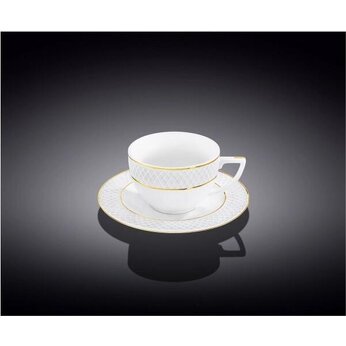 Чашка с блюдцем "WL-880102400 Diamond", белый