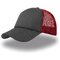 Бейсболка "Rapper" красный/серый