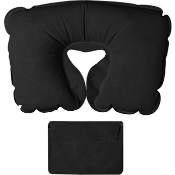 Подголовник-подушка для путешествий "WAY", черный