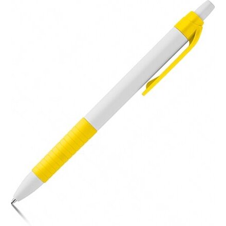 Ручка шариковая автоматическая "Aero" белый/желтый