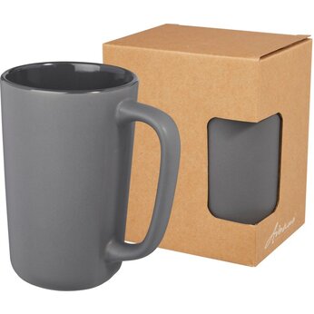 Керамическая кружка Perk объемом 480 мл, серый